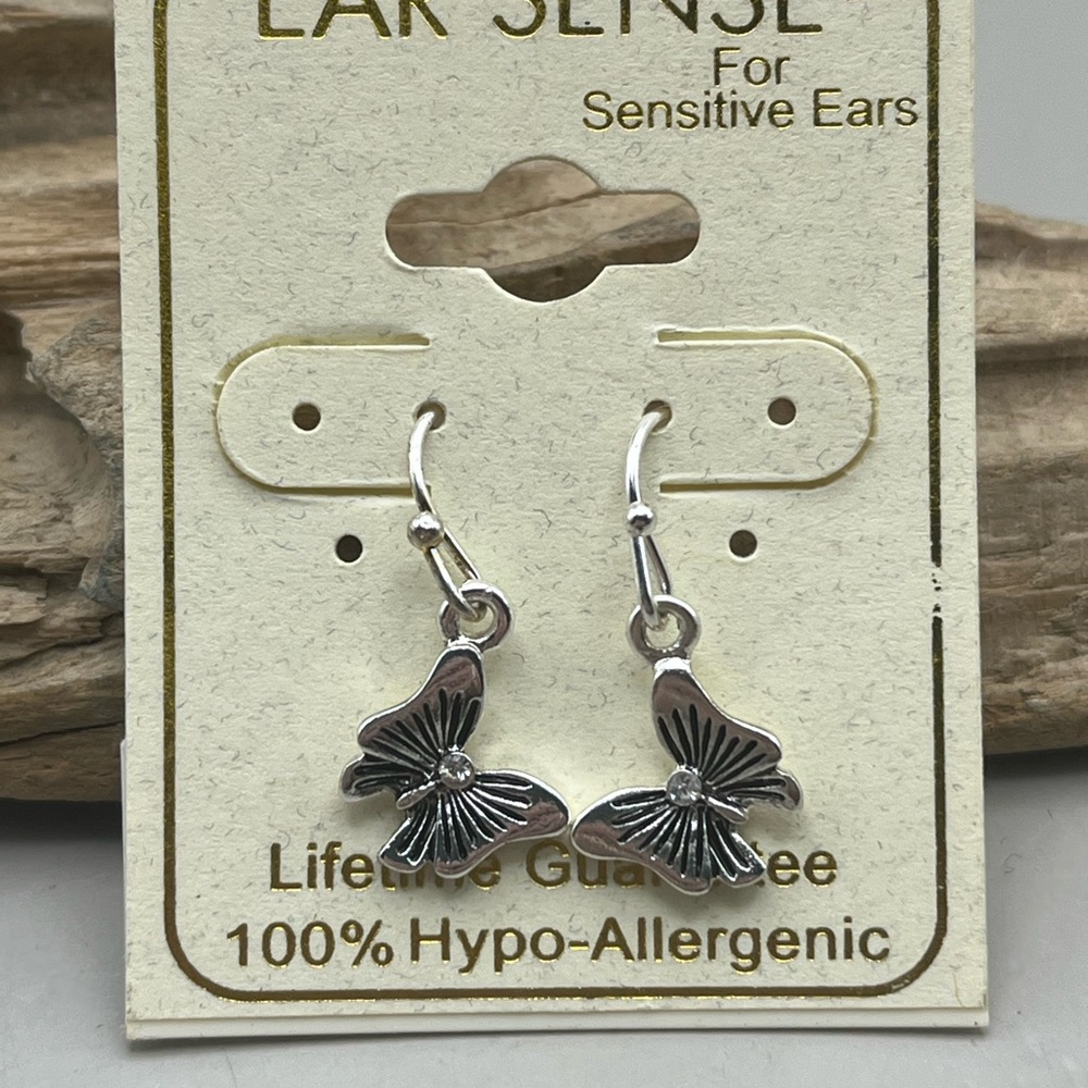 Silver Floral Earrings for Sensitive Ears
